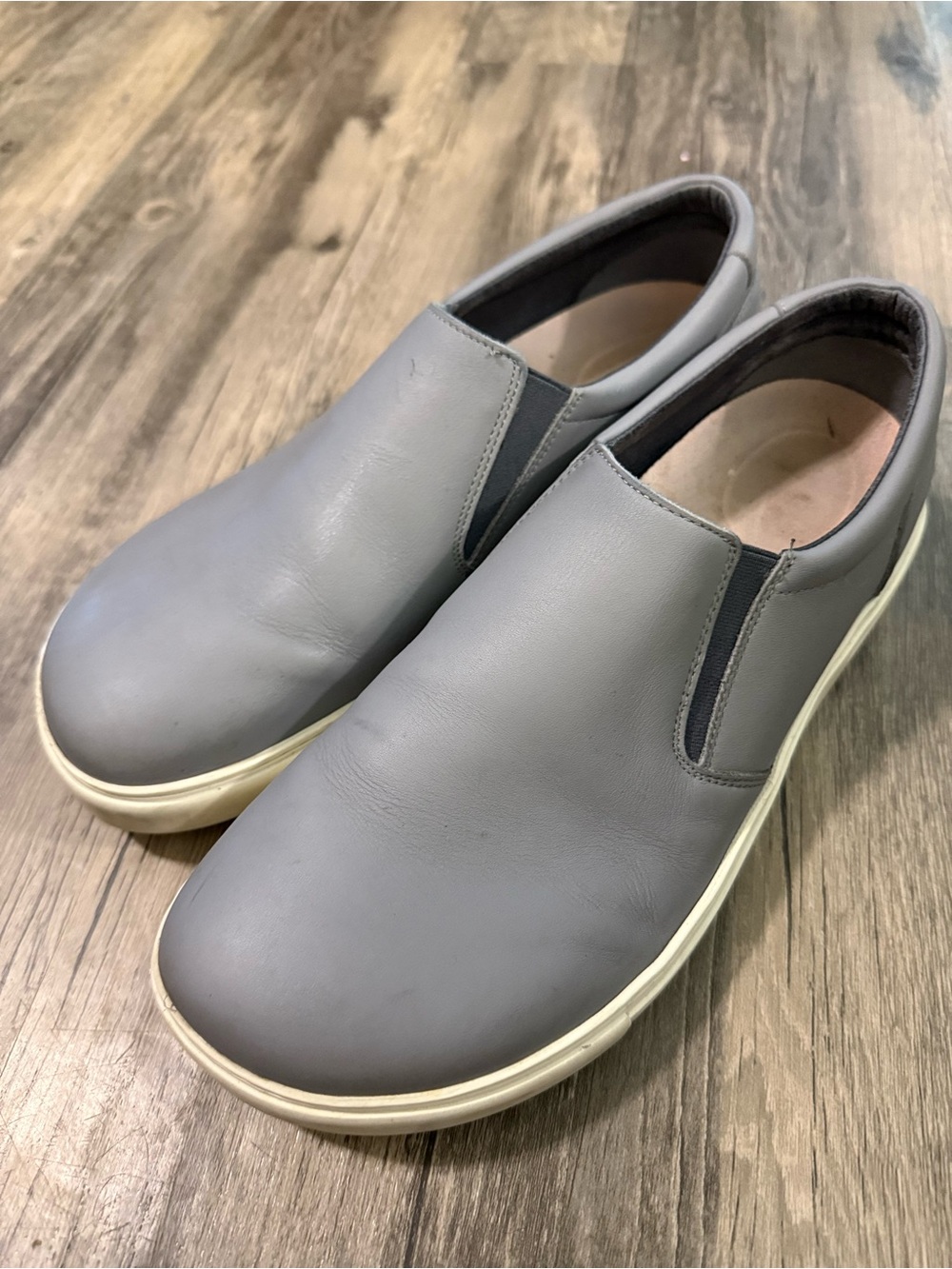 Birkenstock Men’s Oswego Gray Natural Leather Regular Width Size 43 (9.5-10)
